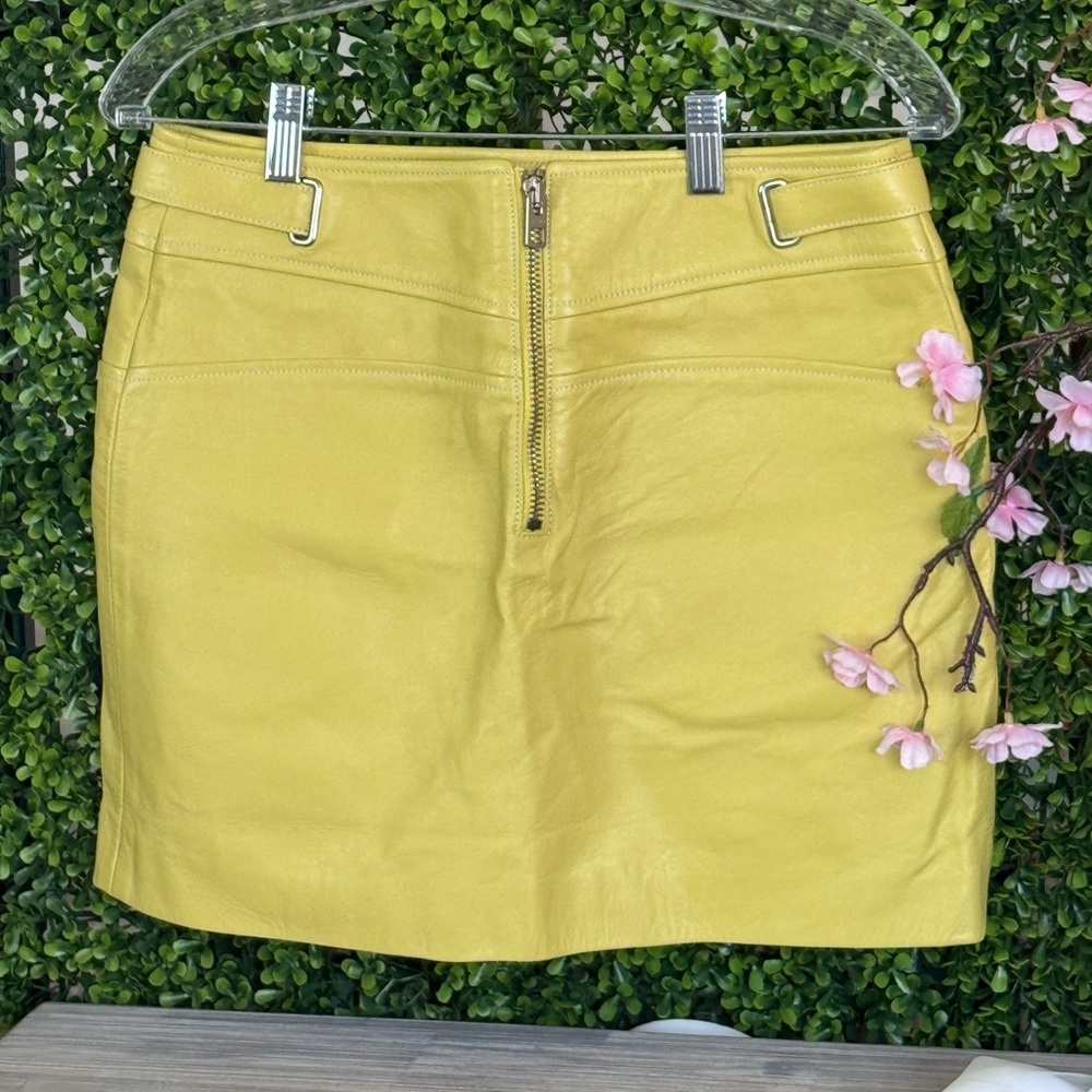 New with out tags, Coach 100% leather mini skirt